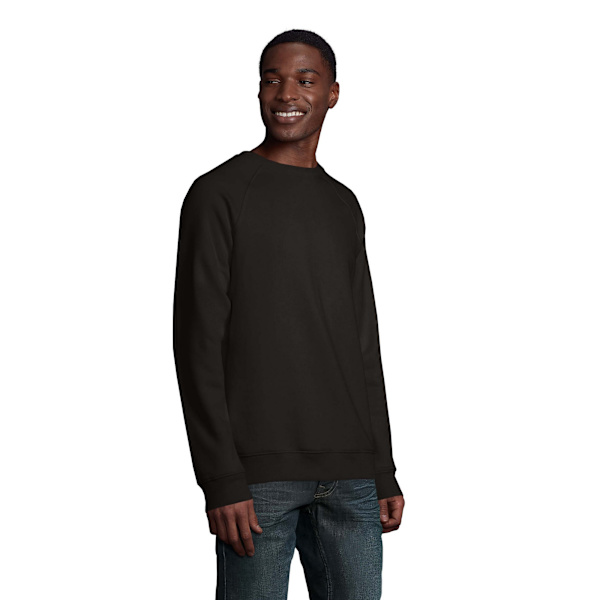 SOLS Unisex Adult Space Organic Raglan Sweatshirt XL Svart Black XL