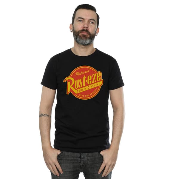 Bilar Herr Rust-Eze Logotyp Bomulls T-shirt XL Svart Black XL