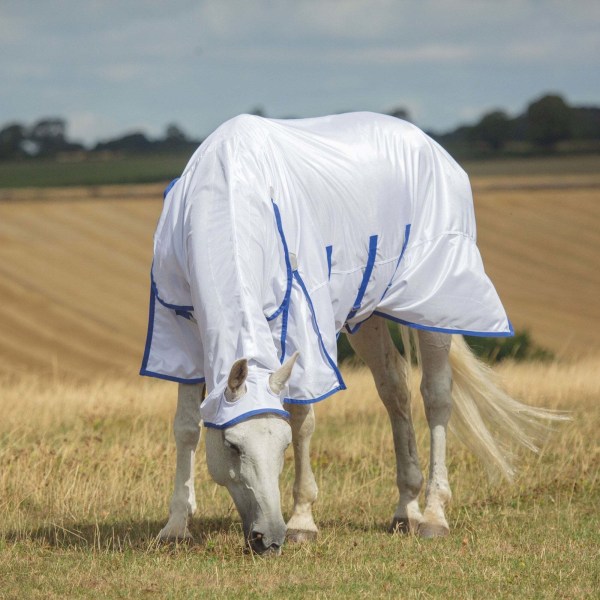 Shires Highlander Plus Combo Neck Horse Flugmatta 6´ Vit White 6´