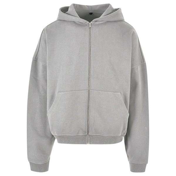 Bygg ditt varumärke Herr 90-tal Full Zip Hoodie M Heather Grey Heather Grey M