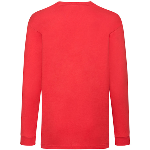 Fruit Of The Loom Barn/Barnkläder Långärmad T-shirt 7-8 Röd Red 7-8