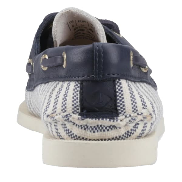Sperry Dam/Dam Äkta Original Läder Båtskor 7.5 White/Navy 7.5 UK