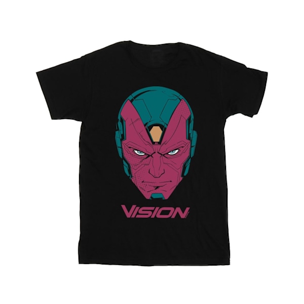 Marvel Womens/Ladies Avengers Vision Head Cotton Boyfriend T-Sh Black L