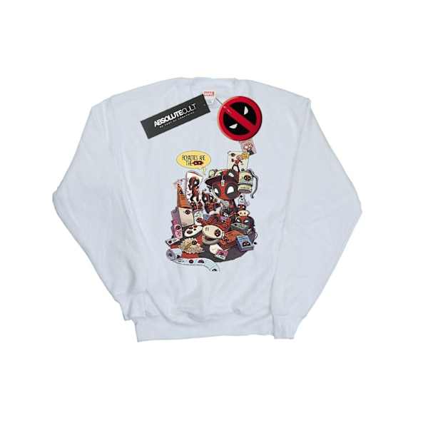 Marvel Womens/Ladies Deadpool Merchandise Royalties Sweatshirt White XL