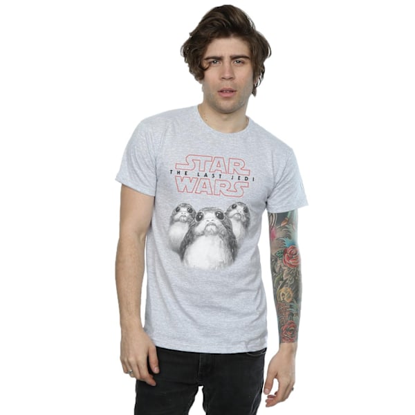 Star Wars: The Last Jedi Porg Bomull T-shirt S Sports Grey Sports Grey S