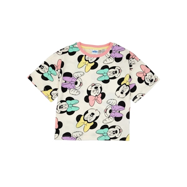 Minnie Mouse Flickor Pyjamasset med Tryck Överallt, Kort Modell, 2-3 År Wh White 2-3 Years