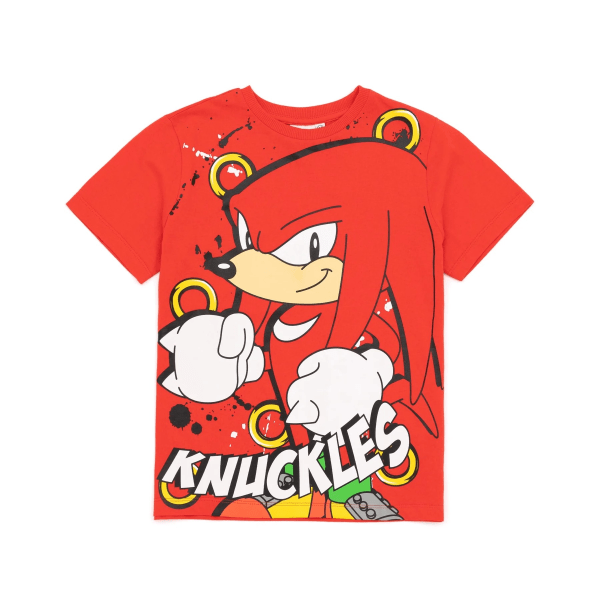 Sonic The Hedgehog T-shirt för barn/barn karaktär (paket med 2) Red/Blue 9-10 Years