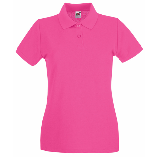 Fruit of the Loom Dam/Kvinnors Premium Fitted Kortärmad Po Fuchsia M