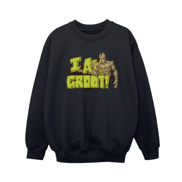 Guardians Of The Galaxy Boys I Am Groot Sweatshirt 7-8 Years Bl Black 7-8 Years