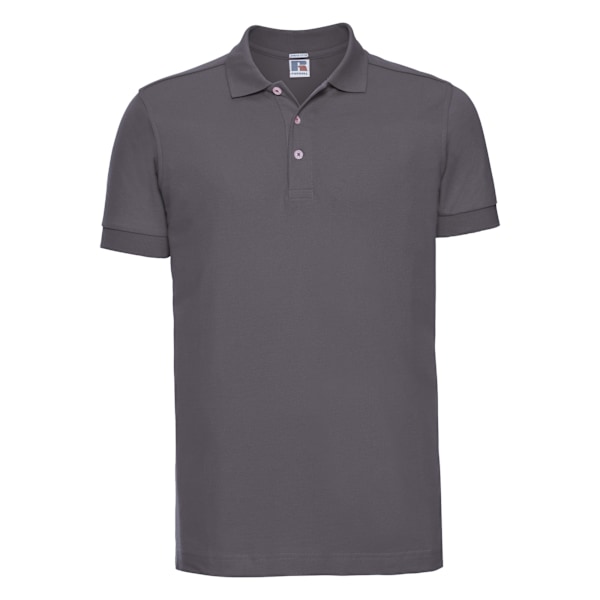 Russell Herr Stretch Kortärmad Poloskjorta L Convoy Grå Convoy Grey L