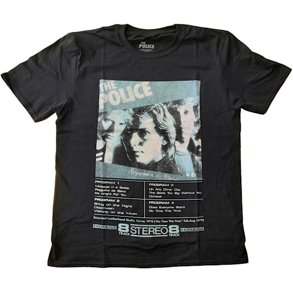 The Police Unisex Adult Reggatta 8 Track Cotton T-Shirt S Black Black S