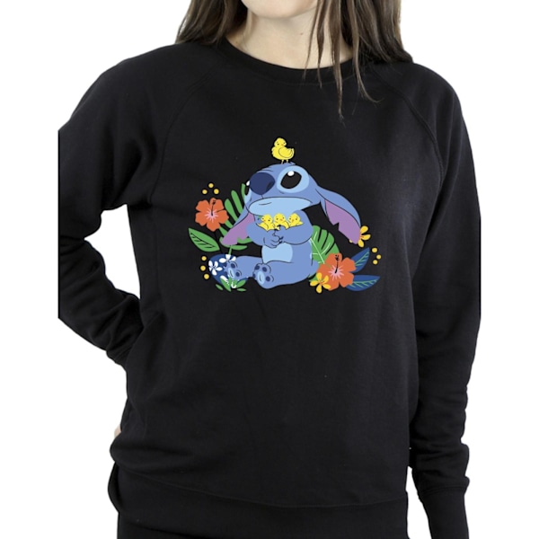 Disney Dam/Kvinnor Lilo & Stitch Fåglar Sweatshirt M Svart Black M