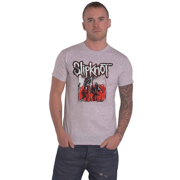 Slipknot Unisex Vuxen Självbetitlad Baktryck Bomull T-shirt M G Grey M