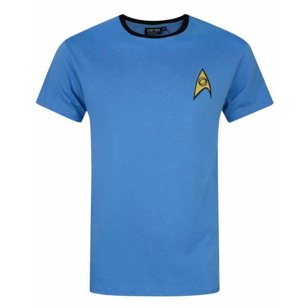 Star Trek Uniform Command Medical Security T-shirt för män L Blå Blue L