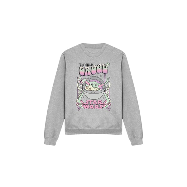 Star Wars: The Mandalorian Unisex Vuxen Grogu Hippie Sweatshirt Sport Heather M