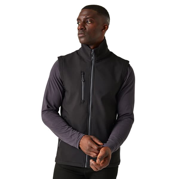 Regatta Professional Herr Softshell 2-lagers värmeväst XL Svart Black/Seal Grey XL