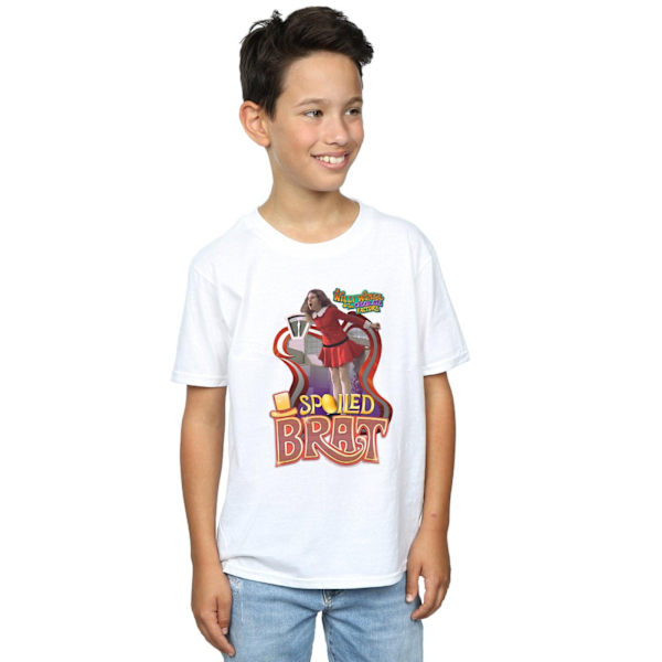 Willy Wonka Och Chokladfabriken Pojkar Bortskämd Brat T-Shirt White 7-8 Years