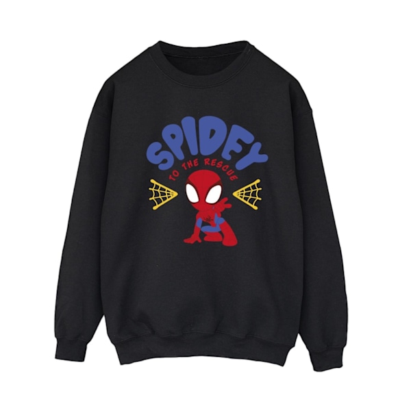 Marvel Dam/Kvinnor Spidey Och Hans Fantastiska Vänner Räddningssweatshirt Black 4XL