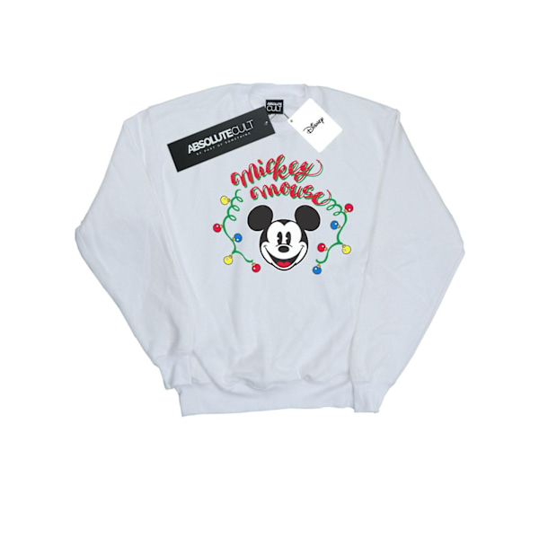 Disney Herr Mickey Mouse Julgransljus Sweatshirt 4XL W White 4XL