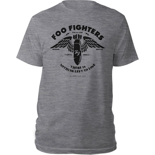 Foo Fighters Unisex Vuxen Stencil T-Shirt XL Grå Grey XL