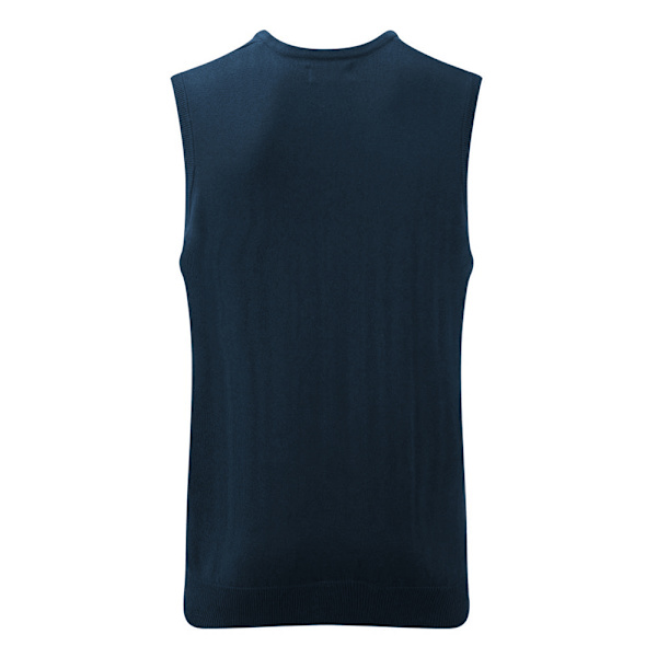 Russell Collection Herr V-hals Sleevless Stickad Pullover Topp / French Navy 4XL