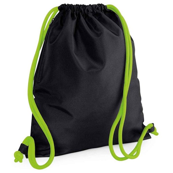 Bagbase Icon dragsnöre väska One Size Svart/Lime Black/Lime One Size