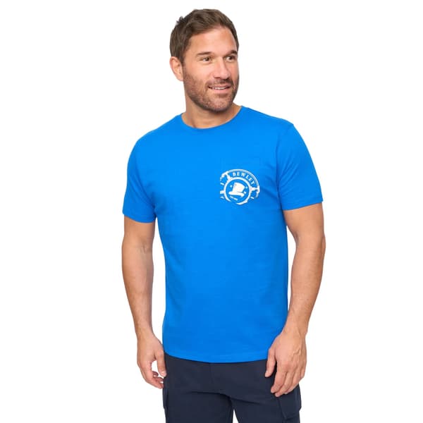 Bewley & Ritch Herr Kinson T-shirt i bomull L Mellanblå Mid Blue L