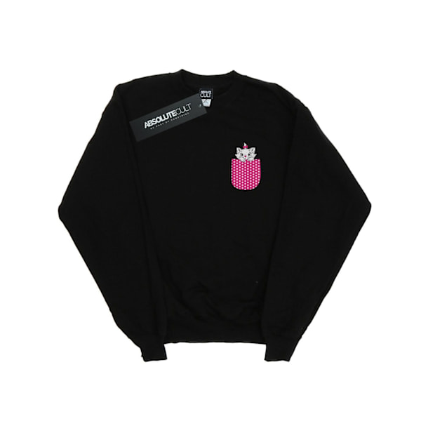 Disney Girls Aristocats Marie Chest Sweatshirt 12-13 år Svart Black 12-13 Years