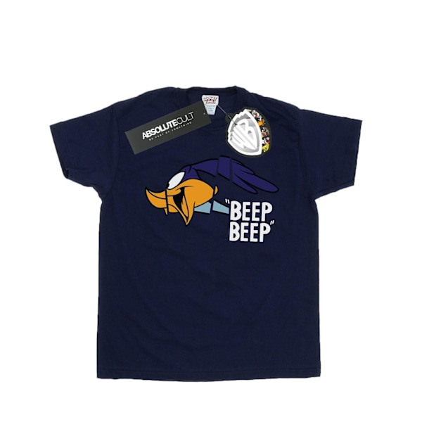 Looney Tunes Girls Road Runner Beep Beep Bomull T-shirt 9-11 År Navy Blue 9-11 Years
