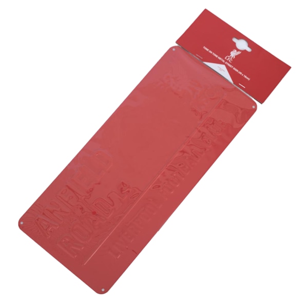 Liverpool FC Anfield Road L4 Vapensköld Gatunamnsskylt One Size Röd Red One Size