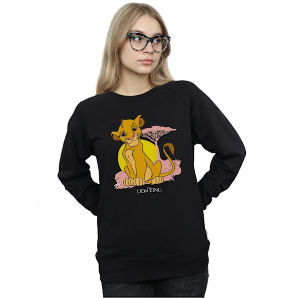 Disney Dam/Kvinnor Lejonkungen Simba Pastell Sweatshirt XL B Black XL