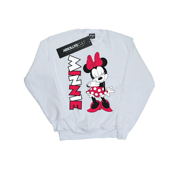 Disney Girls Minnie Mouse Giggling Sweatshirt 5-6 år Vit White 5-6 Years