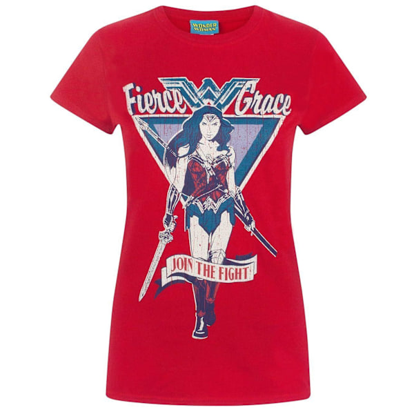Wonder Woman Dam/Kvinnor Gå Med I Kampen T-Shirt XX-Large Röd Red XX-Large