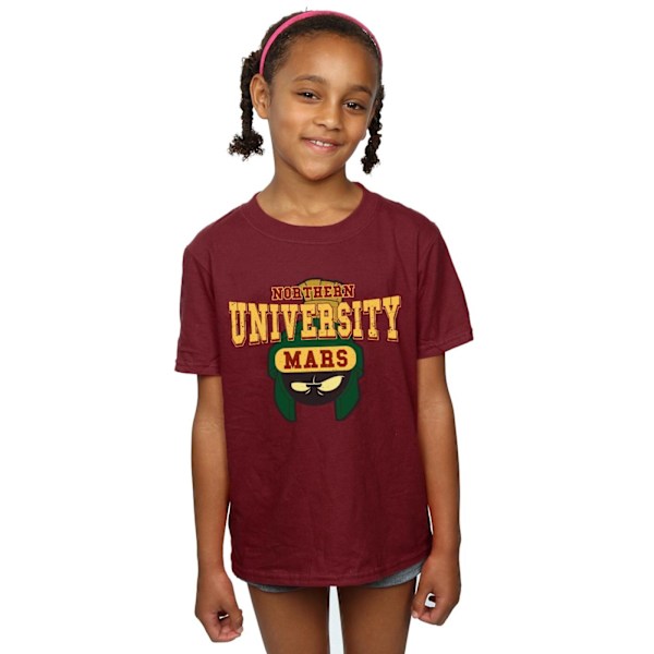 Looney Tunes Girls Northern University Of Mars Bomull T-Shirt 5 Burgundy 5-6 Years