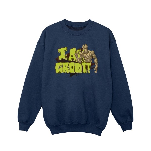 Guardians Of The Galaxy Girls I Am Groot Sweatshirt 7-8 Years N Navy Blue 7-8 Years