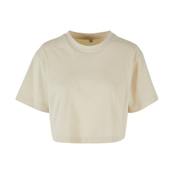 Bygg ditt varumärke Dam/Dam Oversized Kortärmad Crop Top Sand XL