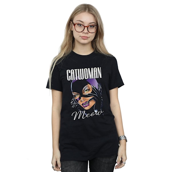 DC Comics Dam/Kvinnor Batman Catwoman Feline Fatale Bomull Boyfriend T-Shirt Black XL