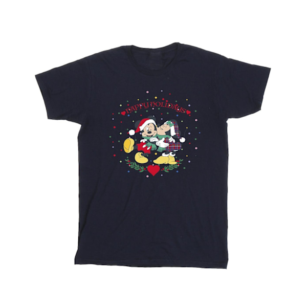 Disney Herr Mickey Mouse Mickey Minnie Jul T-shirt L Marinblå Navy Blue L