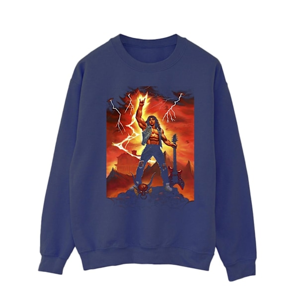 Netflix Mens Stranger Things Hell Guitar Sweatshirt XL Marinblå Navy Blue XL