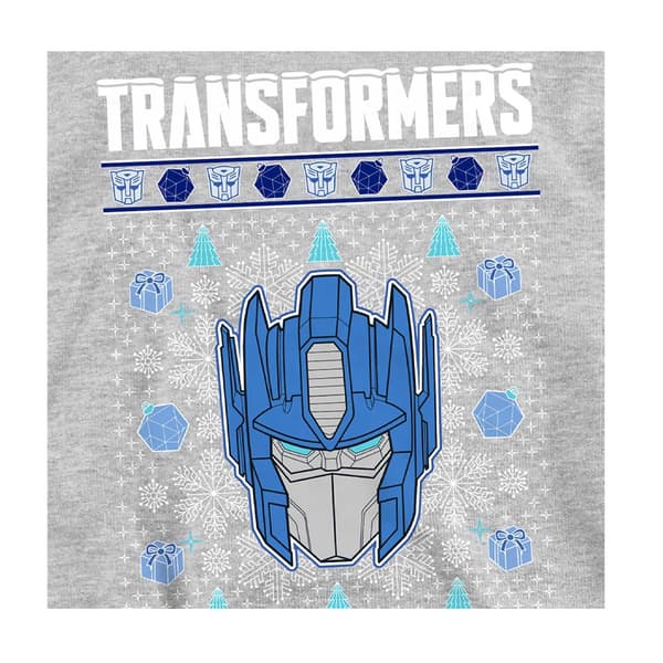 Transformers Barn/Kids Optimus Prime Heather Julhuvtröja Athletic Heather 5-6 Years