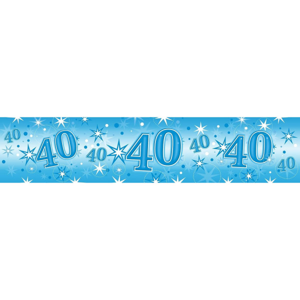 Qualatex Sparkle 40th Banner One Size Blå/Vit Blue/White One Size