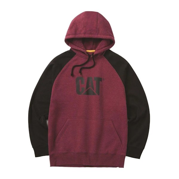 CAT Lifestyle Herr Hooded Raglan Sweatshirt 3XL Svart/Magnet Black/Magnet 3XL