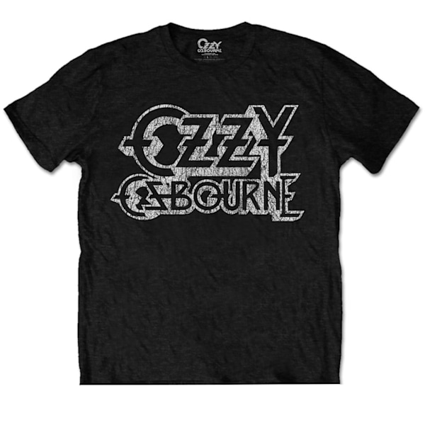 Ozzy Osbourne Unisex Vintage Bomull Logotyp T-shirt S Svart Black S