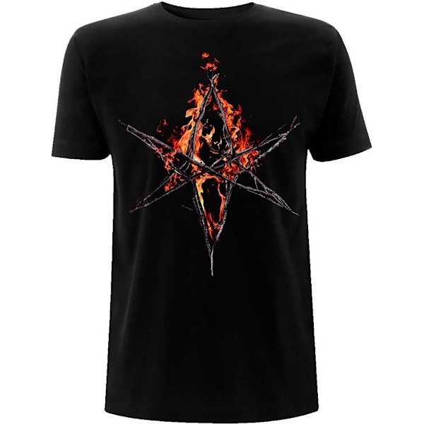 Bring Me The Horizon Unisex Flaming Hex T-Shirt S Svart Black S