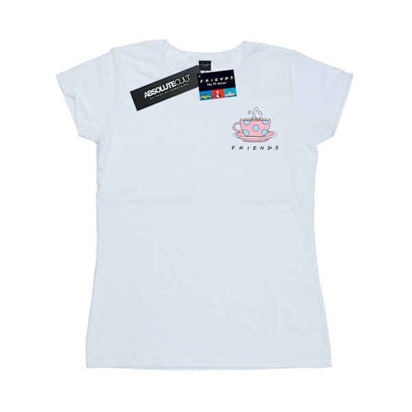Friends Dam/Kvinnor Kaffe Kopp Bröst Tryck Bomull T-Shirt L White L