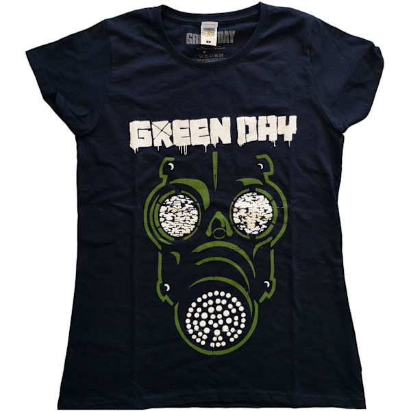 Green Day Dam/Dam Green Mask Bomull T-shirt XS Marinblå Navy Blue XS