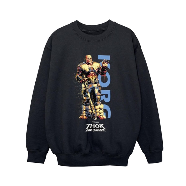 Marvel Boys Thor Love And Thunder Korg Wave Sweatshirt 3-4 År Black 3-4 Years