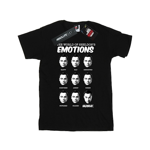 The Big Bang Theory Girls Sheldon Emotions Bomull T-shirt 9-11 Black 9-11 Years