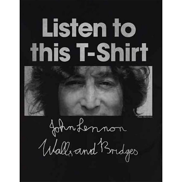 John Lennon Unisex Adult Listen Lady Bomull T-shirt M Svart Black M