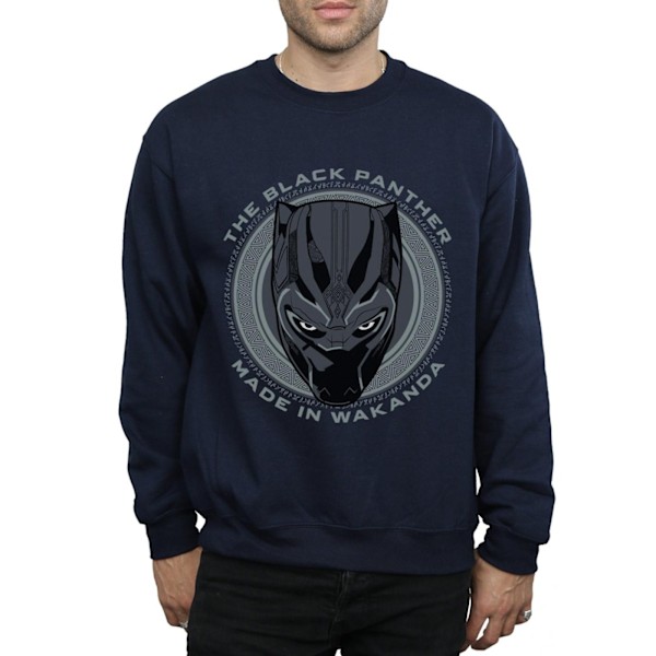 Marvel Herr Svart Panther Made in Wakanda Sweatshirt XL Marinblå Navy Blue XL